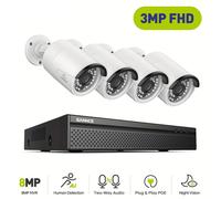 Kit de caméras de surveillance – Caméra IP – Résolution 3MP – Zoom optique 4x – Audio bidirectionnel