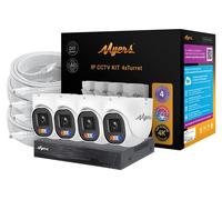 Kit de caméras PoE, 4 ports 8 MP, 4 caméras dôme FADA Myers