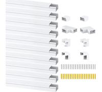 Kit de canalisation électrique de 10x40 cm, adhésif, blanc, pour bureau et maison