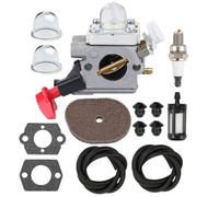 Kit de carburateur compatible avec débroussailleuse Stihl FS56RC FS70C FS70R FS70RC avec filtre à air, filtre à carburant, joints de conduite à carburant, œillets d'amorçage, ampoules de rechange pour