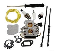 Kit de carburateur de tronçonneuse 12 pièces avec tuyau de carburant et filtre à air pour Husqvarna-135E 140 140E 435 440 modèles Construction durable et installation facile pour travaux de coupe de