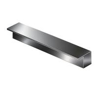 Kit de cascade avec tuyau ondulé pour extérieur, sortie de cascade murale en acier inoxydable de 1,1 m (3,6 pi) avec raccord de tuyau pour patios, bassins et rocailles. Décoration extérieure