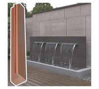 Kit de Cascade encastrée en Acier Inoxydable, débit réglable de 20 à 82 Pouces, pour Jardin, terrasse et Piscine (Bronze, 120 cm / 3,9 Pieds). Accessoire idéal pour Votre Fontaine.