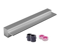 Kit de Cascade extérieure pour piscines, Fontaine Murale sur Mesure avec raccord de Tuyau et Grille de Sortie argentée de 60 cm pour Une décoration de Patio époustouflante