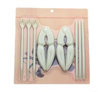 Kit de casse-crabe de qualité alimentaire comprenant 2 craquelins, 3 fourchettes, 3 cuillères pour pattes de crabe, griffes de homard et extraction de viande de fruits de mer (vert)