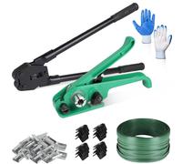 Kit de cerclage de 13 à 19 mm, avec 200 mètres de sangle en PET, capacité de traction de 400 kg