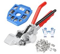 Kit de cerclage en acier, manuel, comprenant 30 mètres de bande, 100 fermetures, pour usage industriel
