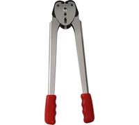 Kit de cerclage manuel - Tendeur et fermeur - Force de serrage 1 000 N - Charge de rupture 40 kg - Pour feuillard 12-16 mm - Feuillard inclus - Rouge