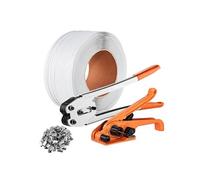 Kit de Cerclage Outil de Tension Tendeur et Scellant Bande PP 100m Longueur