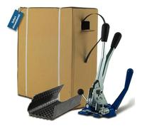 Kit de cerclage PP 12 mm, manchons de cerclage, dispositif de scellage, 1 000 m
