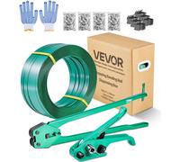 Kit de cerclage VEVOR 6 pièces avec feuillard, appareil de cerclage manuel avec 457 m de feuillard PET, 450 agrafes métalliques, 150 cornières de protection, équipement d'atelier parfait pour l'emball