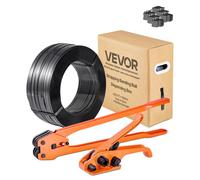 Kit de cerclage VEVOR 6 pièces avec feuillard, appareil de cerclage manuel avec 610 m de feuillard PET, 600 agrafes métalliques, 200 cornières de protection, équipement d'atelier parfait pour l'emball