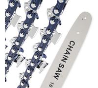 Kit de chaîne de scie 40 cm, pas 3/8" LP, épaisseur 1,3 mm, 56 maillons, comprenant 3 chaînes et une guide