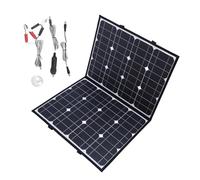 Kit de chargeur portable double USB monocristallin à panneau solaire pliable de 200 W à haute efficacité avec guide d'angle pour le camping, la randonnée et les aventures en plein