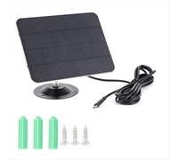 Kit de chargeur solaire USB 10 W 5 V avec support réglable à 360 étanche IPX6 pour mini caméra de sécurité dôme