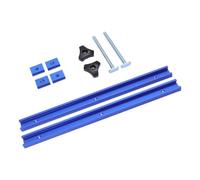 Kit de Chariot en Aluminium pour Scie de Table, Réglage Rapide | Positionnement Répétable, Verrouillage Facile, S’adapte aux Coupes Angulaires 45 Degrés, Finition Bleue