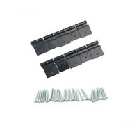 Kit de charnière de porte d'entrée en alliage d'aluminium pour sellette, remorque de voyage et camping-cars, design noir compact avec 10 charnières et 24 vis incluses pour une installation simple