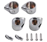 Kit de charnières pour abattant de toilette - Embouts de fermeture douce - Métal