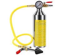 Kit de Chasse d'eau AC, Bidon en Acier Inoxydable de 1 L | Grande capacité, manomètre clair, opération facile, adapté à divers réfrigérants