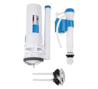 Kit de chasse d'eau double avec bouton poussoir pour chasse d'eau et robinet de chasse d'eau compatible avec les modèles de toilettes intégrés