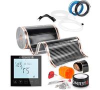 Kit de chauffage au sol électrique pour 16 m² - Une chaleur homogène pour un intérieur confortable - Noir