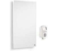 Kit de chauffage infrarouge 2 x 600 watts - Blanc | Puissance totale de 1200 watts, pour une surface de 24 m², radiateur électrique pour grandes pièces