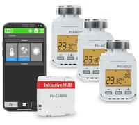 Kit de chauffage intelligent pour la maison, comprenant 3 thermostats et contrôlable via une application