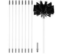 Kit de cheminée pour poêle à granulés, kit de cheminée flexible pour poêle à granulés, entretien du poêle à granulés, cheminée et insert (9 tiges, 410 mm)
