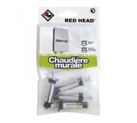 Kit de chevilles à expansion - RED HEAD - 12x50 mm - Acier inox - Lot de 4 - Fixation chaudière murale