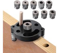 Kit de chevilles auto-centrantes verticales, avec guide de perçage comprenant 9 douilles de perçage