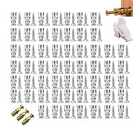 Kit De Chevilles Autoperceuses Pour Plaques De Plâtre Avec Vis, Chevilles D'expansion Métalliques Robustes De 14 Mm, Vis D'expansion Crantées En Fer Pour La Réparation Plaques Plâtre Bois (B,100Pcs)