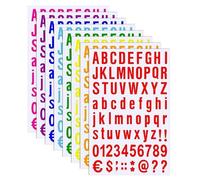 Kit De Chiffres De Lettres En Vinyle Auto-Adhésif 8 Feuilles, Autocollant De Chiffres De Boîte Aux Lettres Étanche (Ensemble De 8 Couleurs De 1 Pouce)