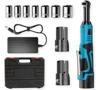Kit de liquet électrique liquet sans fil 9,5 mm - 18 V - Vitesse variable - Éclairage LED - Deux batteries et chargeur - Orange