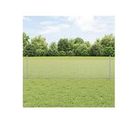 Vidaxl Kit De Clôture De Jardin Lot De 2 Acier Galvanisé 10 X 0,5 M