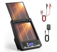 Kit de clôture électrique solaire, 6-12 kV, 0,3-2,0 J, 18000 mAh, portée de 32 km, indice de protection IP55