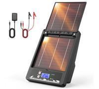 Kit de clôture électrique solaire tension réglable 6-12 kV sortie 0 3-2 0 J 2 panneaux solaires 10 W portée 32 km