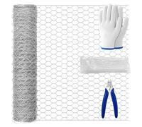 Kit de clôture en fil métallique hexagonal, dimensions 40 cm x 10 m, avec accessoires