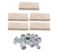 Kit de Coins pour Manche de Hache 20 Pièces, Fer et Bois | Fixation Anti-jeu, Structure Biseautée Double Pente, pour Manches Ronds, Bois Dur et Bois Humide