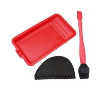 Kit de colle en silicone pour le travail du bois - Pinceau en silicone - Kit d'outils de colle plate - Kit applicateur - Pinceau à colle à bois - Avec plateau adhésif et peigne adhésif - Répartiteur