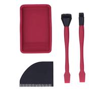 Kit de colle Silicone 4 pièces, 2 brosses, 1 peigne et 1 plateau, Application uniforme, ensemble d'applicateurs de colle Silicone pour le travail du bois