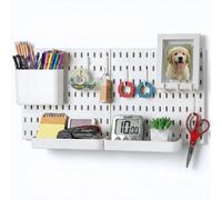 Kit de combinaisons pour panneaux perforés, système modulaire de rangement mural