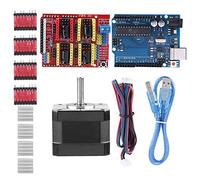 Kit de Commande de Moteur Pas à Pas CNC Shield, contrôleur + Moteur Pas à Pas Nema 17 + Carte de Blindage V3.0 + dissipateur de Chaleur, kit de Commande CNC pour