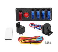 Kit de commutateur d'allumage Suuonee, 6 en 1, panneau de commutateur d'allumage automatique de voiture de course, kit de commande de bouton de démarrage du moteur 12V