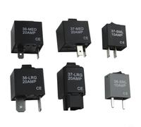 Kit De Commutateurs De Dérivation De pour relais 6pcs OE 9036 9037 | Fit For Most Vehicles, Silver Contacts For Conductivity, Plug-and-play Installation, Plastic And Metal Build