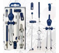 Kit de Compas Metal Boussole Dessin, Convertisseur Compas de Menuisier, Mine Compas de Dessin Détachable
