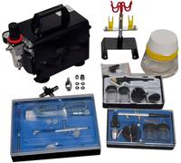 Kit de compresseur d'aérographe avec 3 pistolets