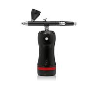 Kit de compresseur d'aérographe Peinture pulvérisateur bricolage haute pression remplacer la batterie mini pinceau d'air pneumatique for maquillage gâteau à ongles art(Part A black)