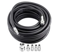 Kit de compresseur d'air 15 m - Tuyau d'air flexible - Ensemble d'accessoires 5 pièces