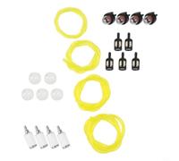 Kit de conduite de carburant à essence de 4,9 m avec filtre d'amorçage pour tronçonneuse pour tondeuse à gazon, taille-haie