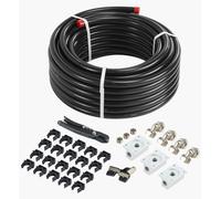 Kit de conduites pour compresseur à air VEVOR, tuyau d'air comprimé de 30,48 m x 19,05 mm, système de canalisation d'air comprimé HDPE en aluminium, noir